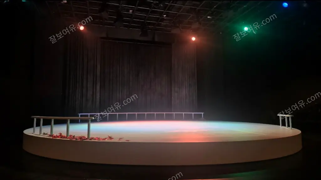 충무아트센터 중극장 블랙 1층 B구역 1열 8번 시야 사진
