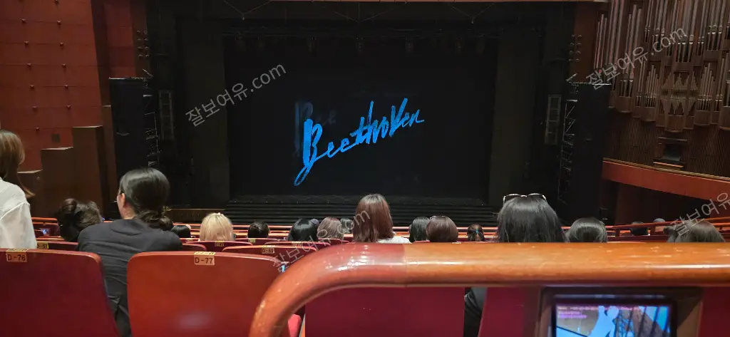 세종문화회관 대극장 2층 D구역 10열 96번 시야 사진